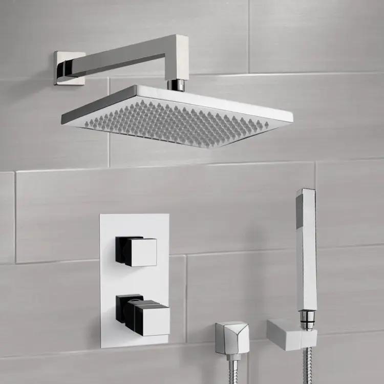 chrome shower set