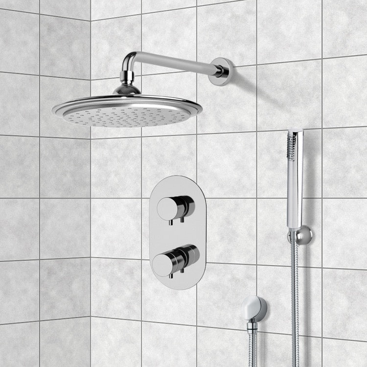 chrome shower set