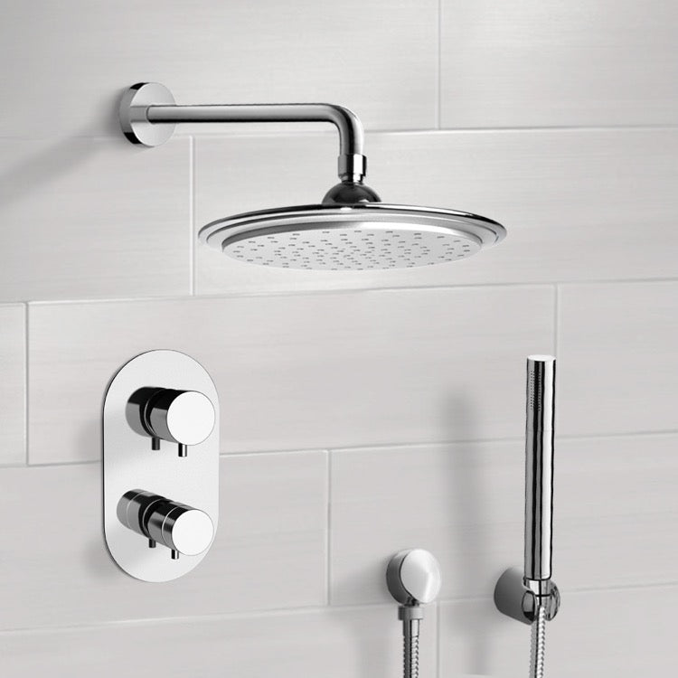 chrome shower set