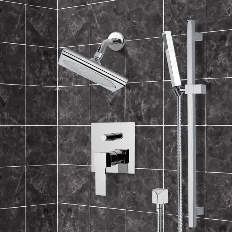 chrome shower set