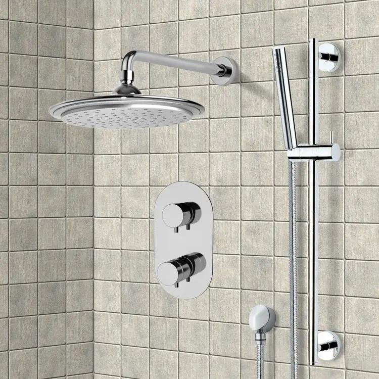 chrome shower set