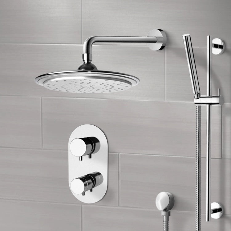 chrome shower set