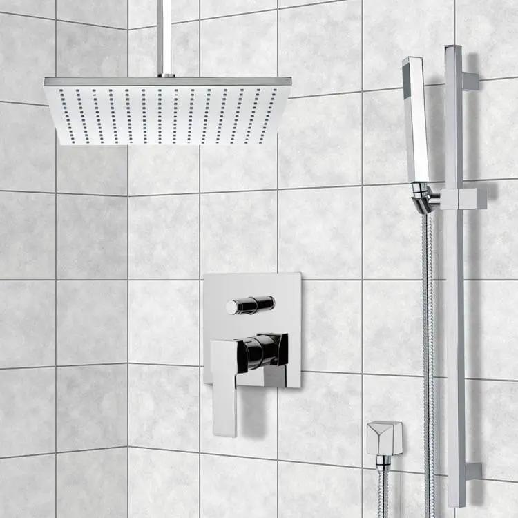 chrome shower set