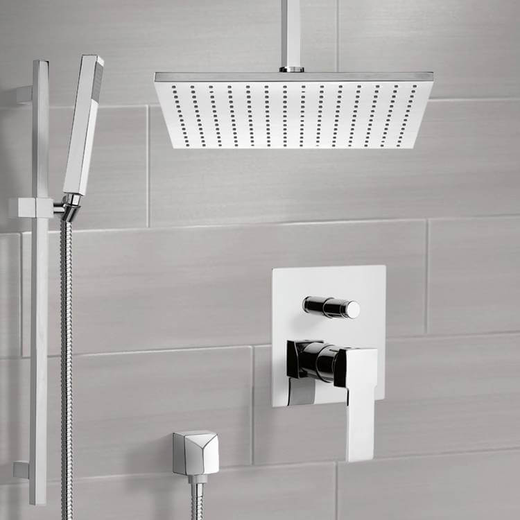chrome shower set