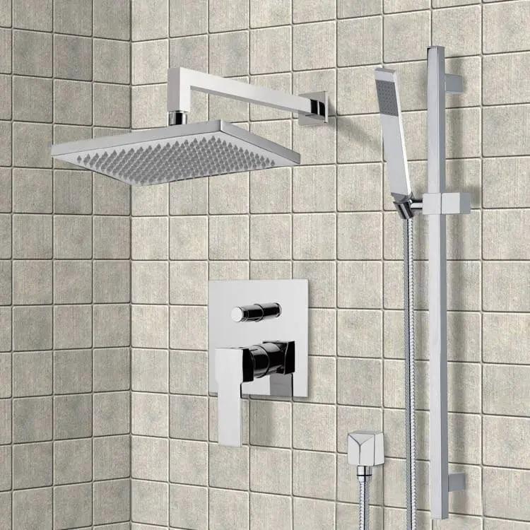 chrome shower set