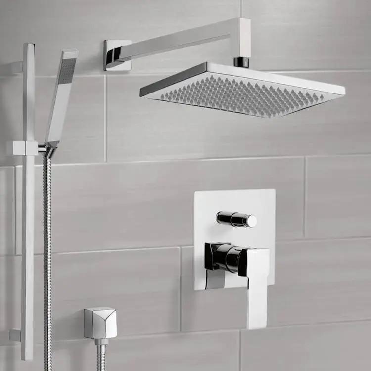chrome shower set