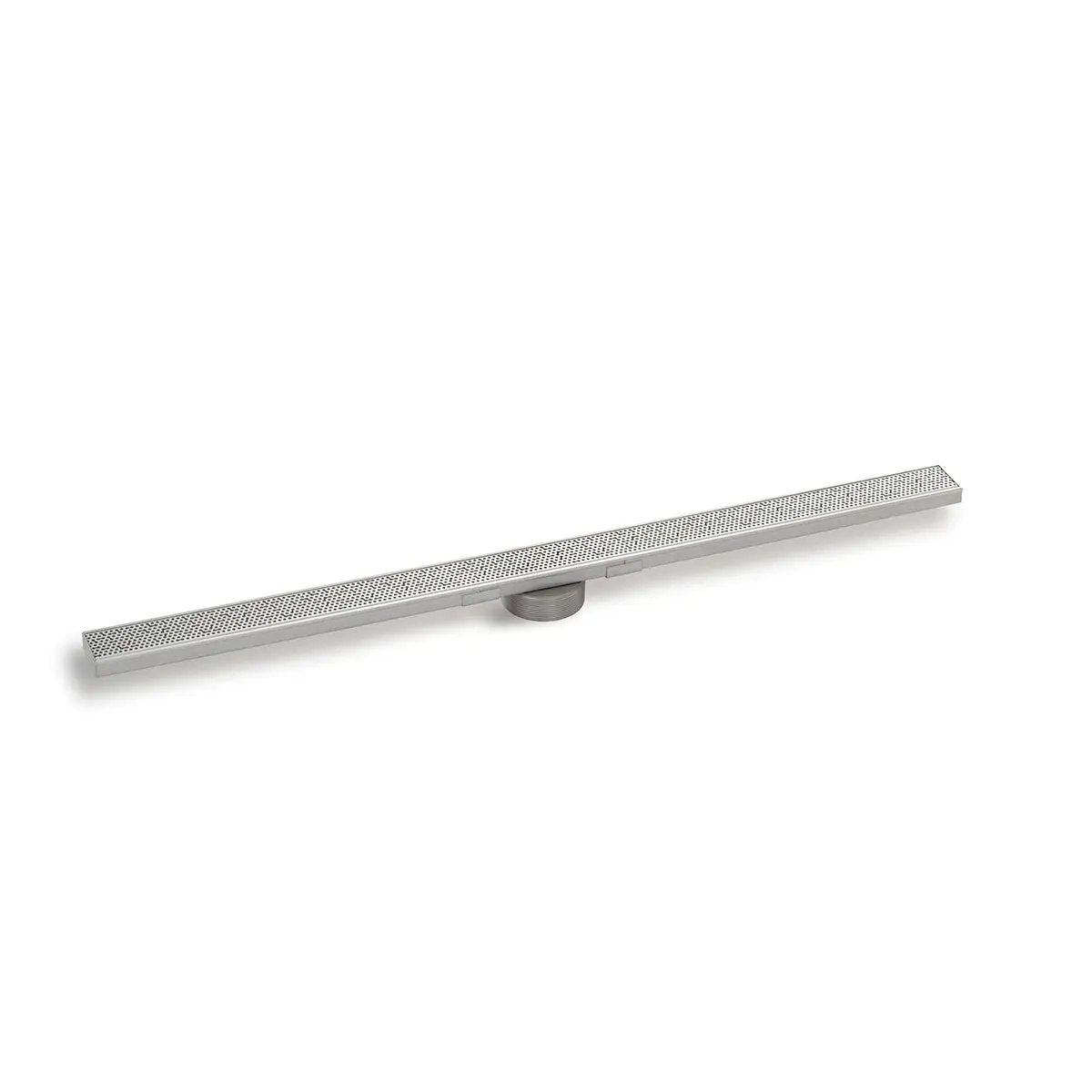 Infinity Drain 36" S-Stainless Steel Series High Flow Complete Kit with 2 1/2" Adhesion Style Grate with Cast Iron Drain Body, 3" No Hub Outlet by Infinity Drain