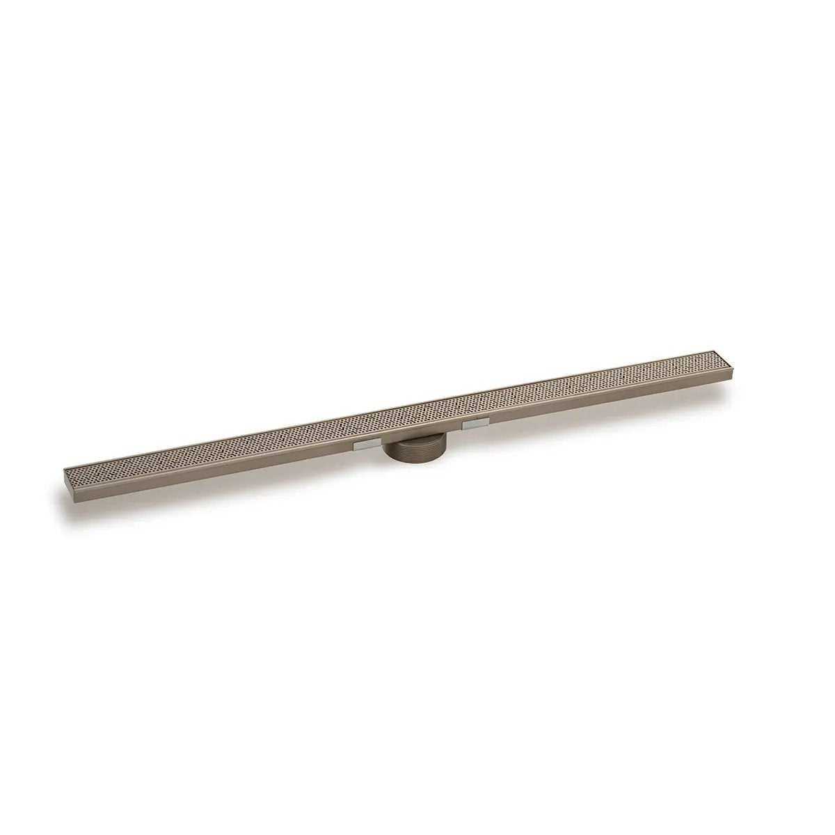 Infinity Drain 36" S-Stainless Steel Series High Flow Complete Kit with 2 1/2" Adhesion Style Grate with Cast Iron Drain Body, 3" No Hub Outlet by Infinity Drain
