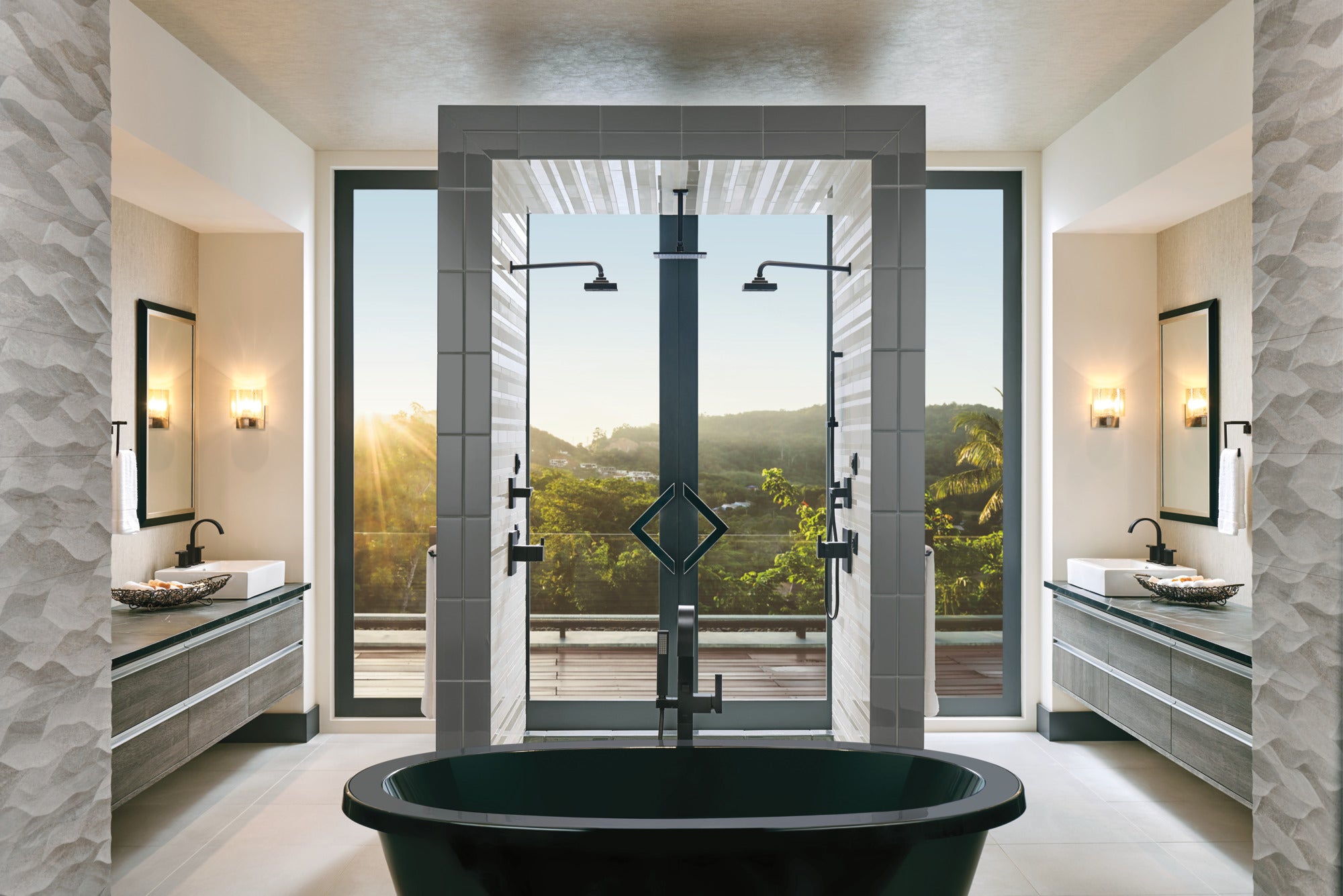 matte black hand shower