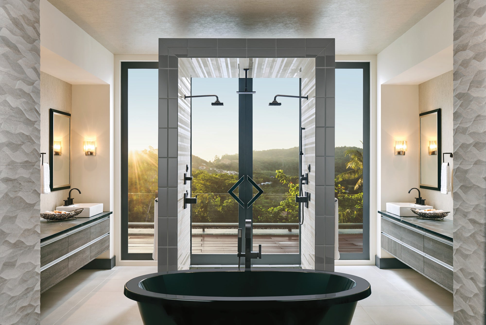 matte black hand shower