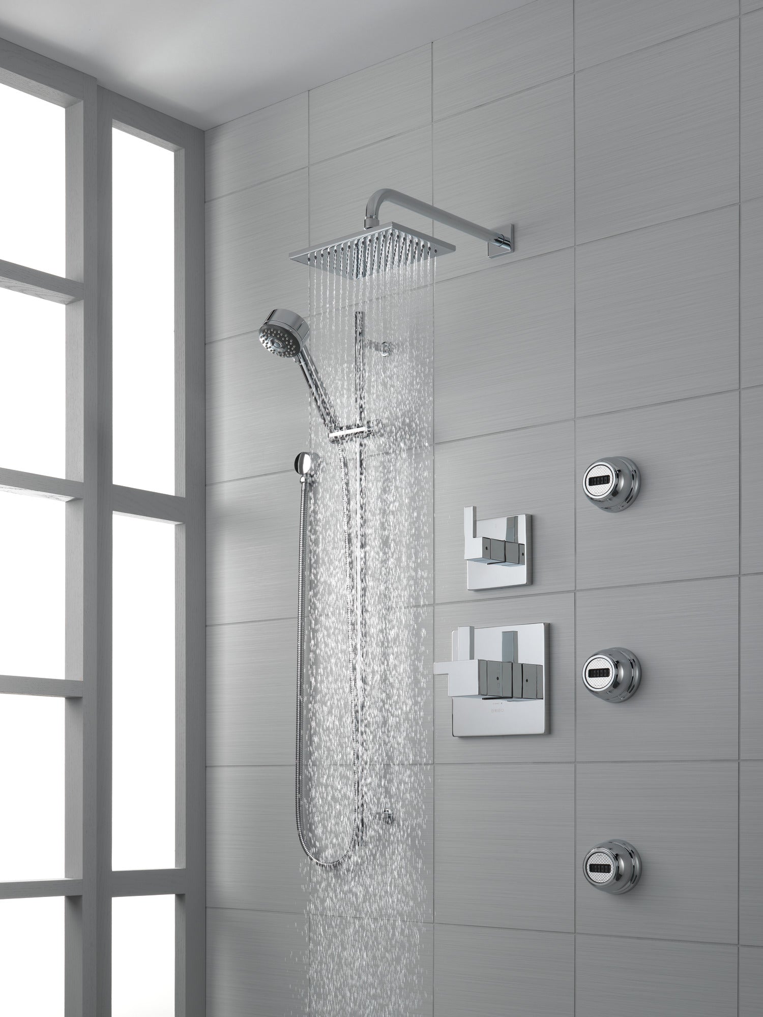 chrome hand shower