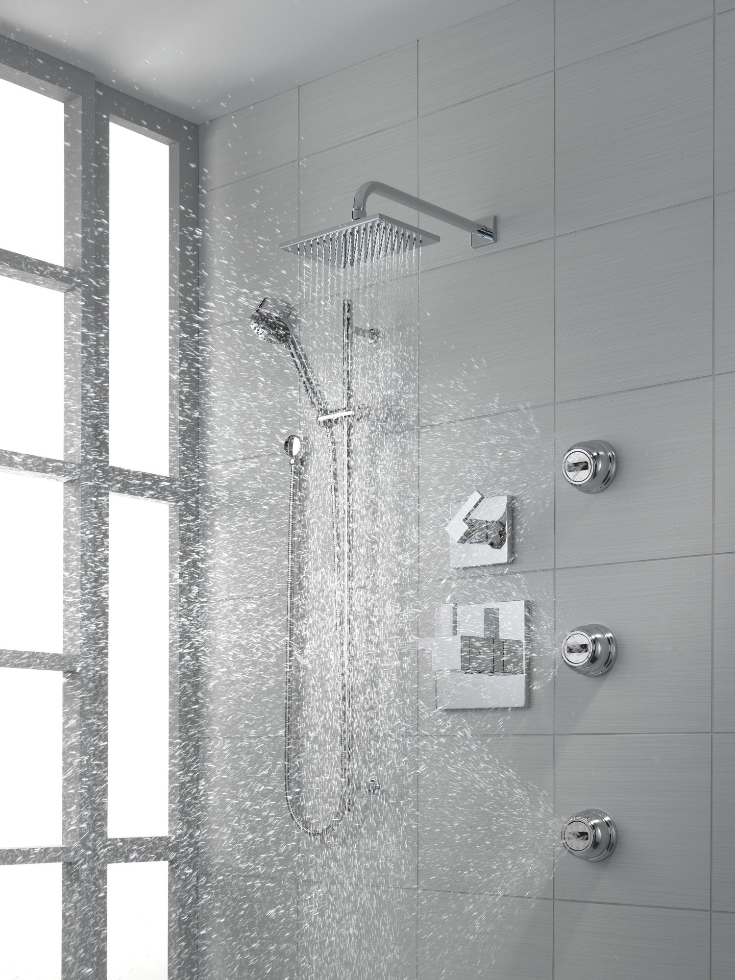 chrome hand shower