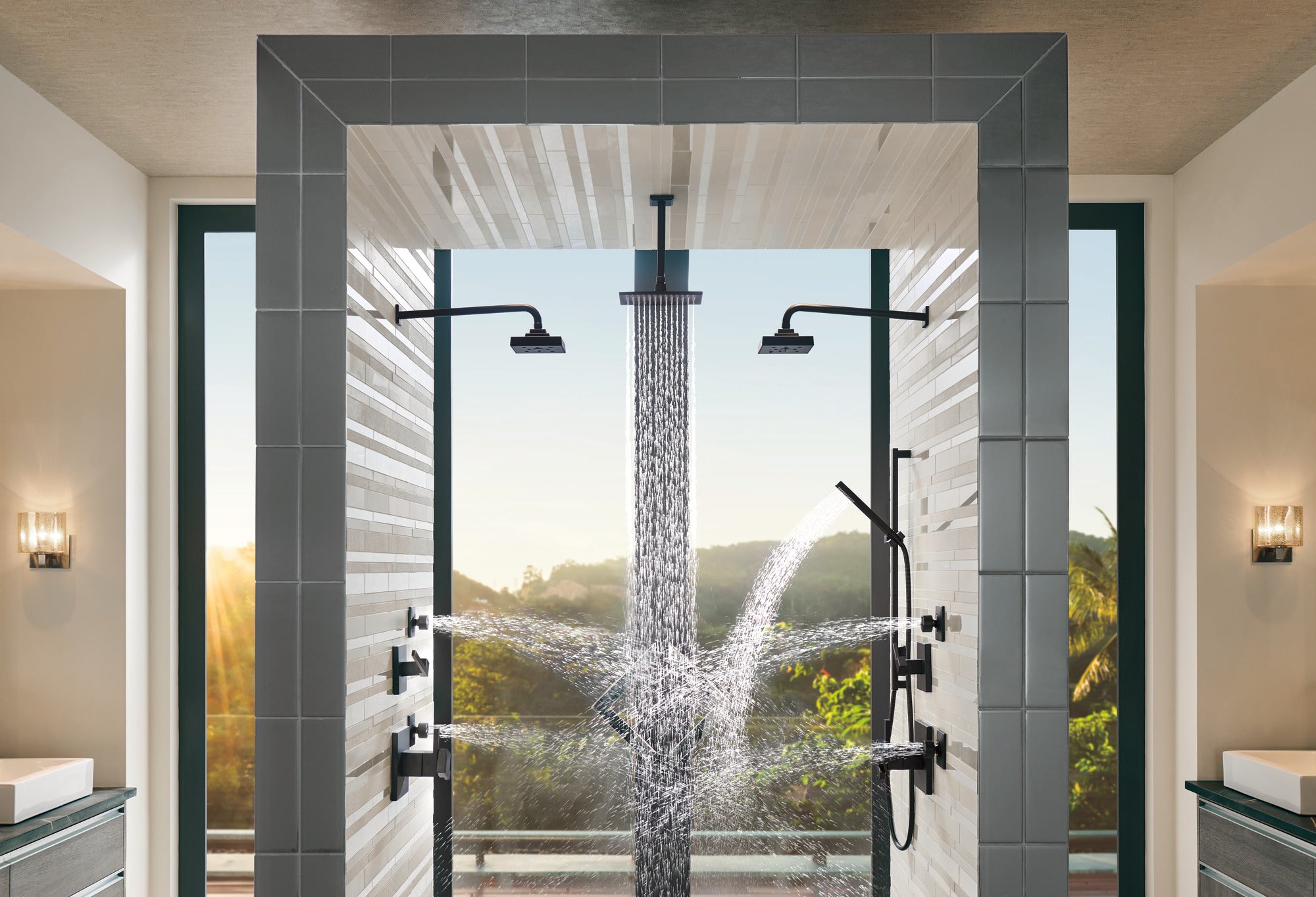 matte black hand shower