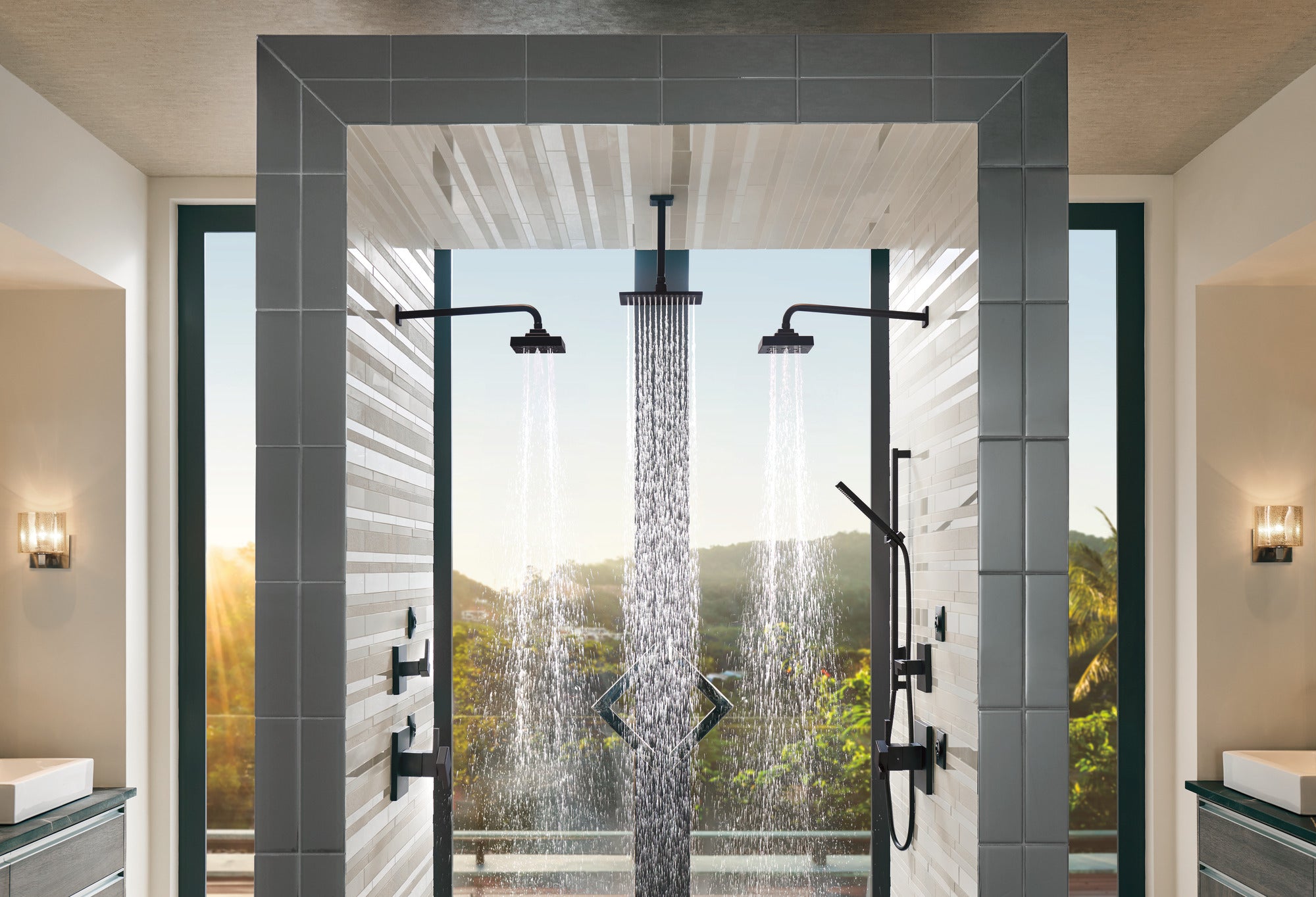 matte black hand shower
