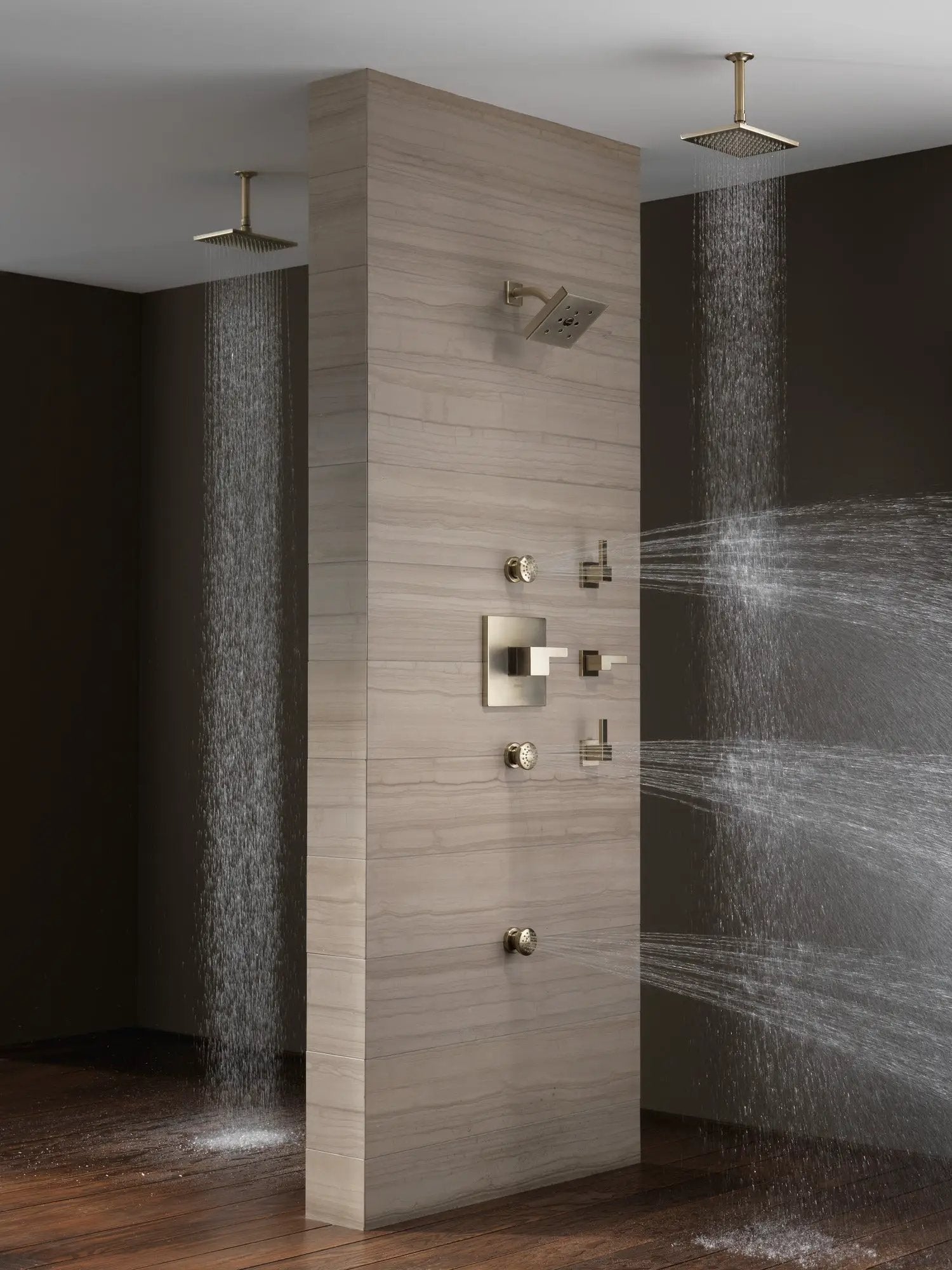 brushed nickel shower arm and flange