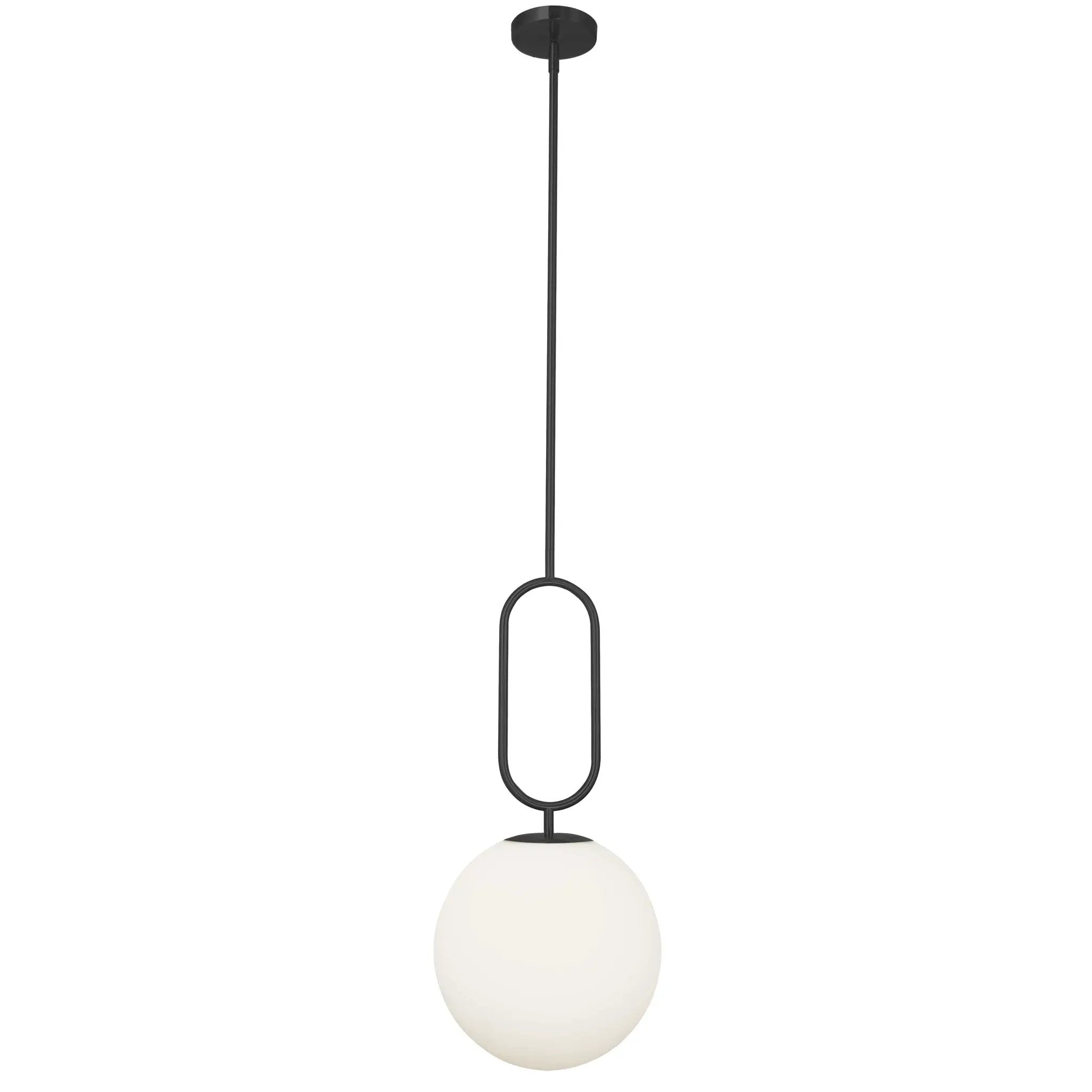 Dainolite 1 Light Incandescent Pendant with Opal Glass by Dainolite
