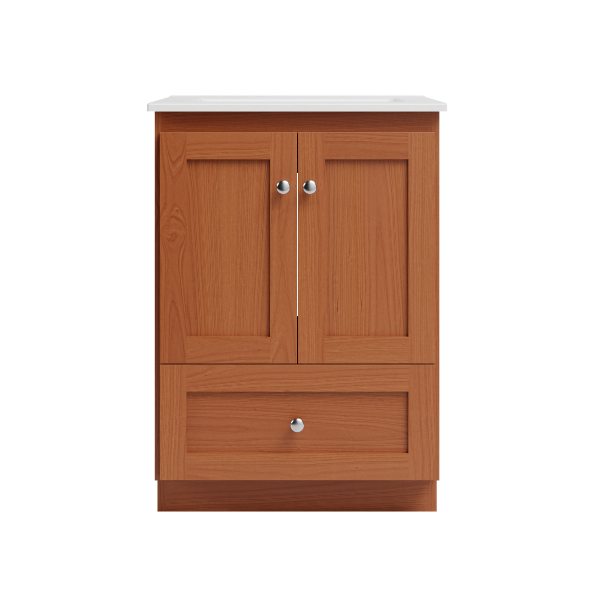 Strasser Woodenworks Shaker 25 in. W x 22 in. D x 35 in. H Vanity with Ceramic Vanity Top in White