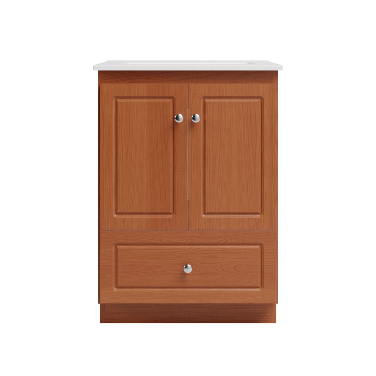 Strasser Woodenworks Ultraline 25 in. W x 22 in. D x 35 in. H Vanity with Ceramic Vanity Top in White