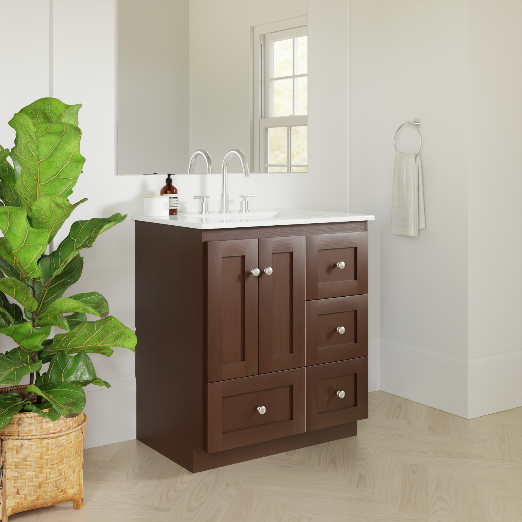 dark alder vanity