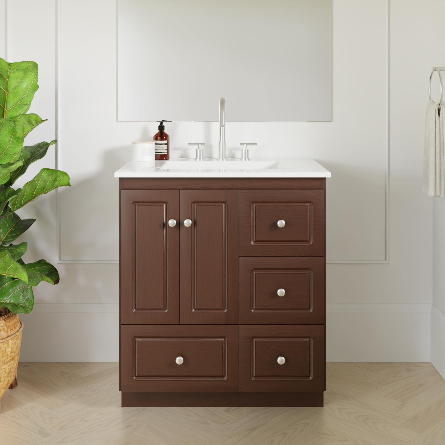 dark alder vanity