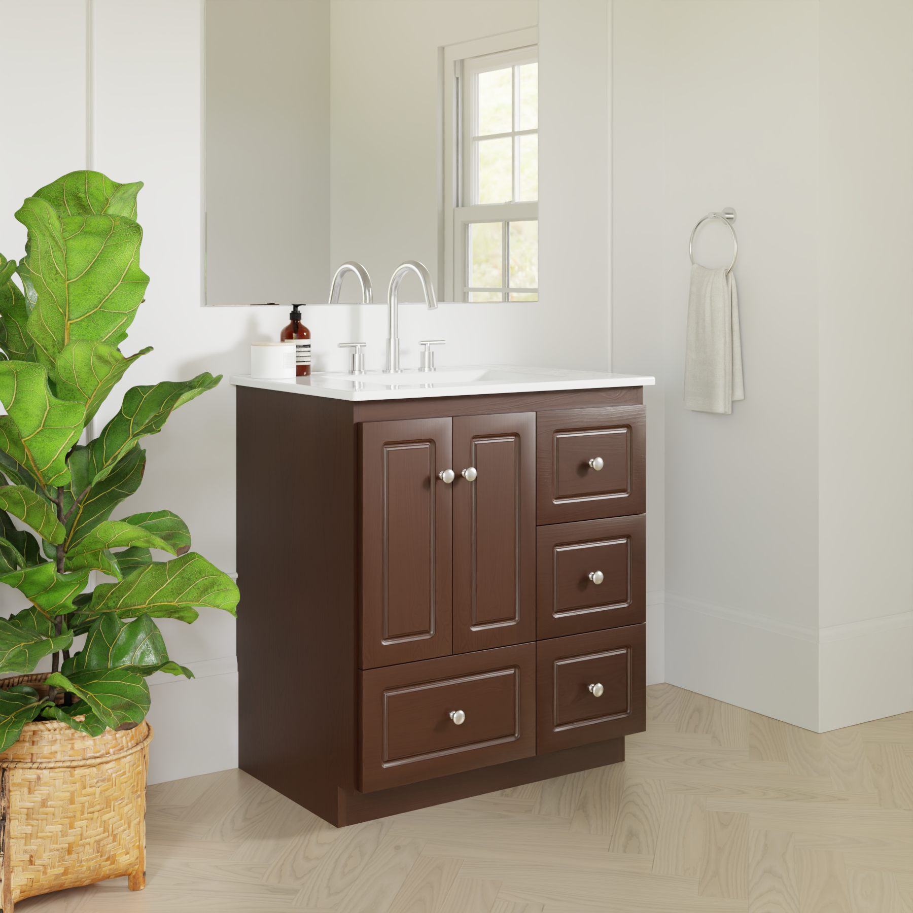 dark alder vanity