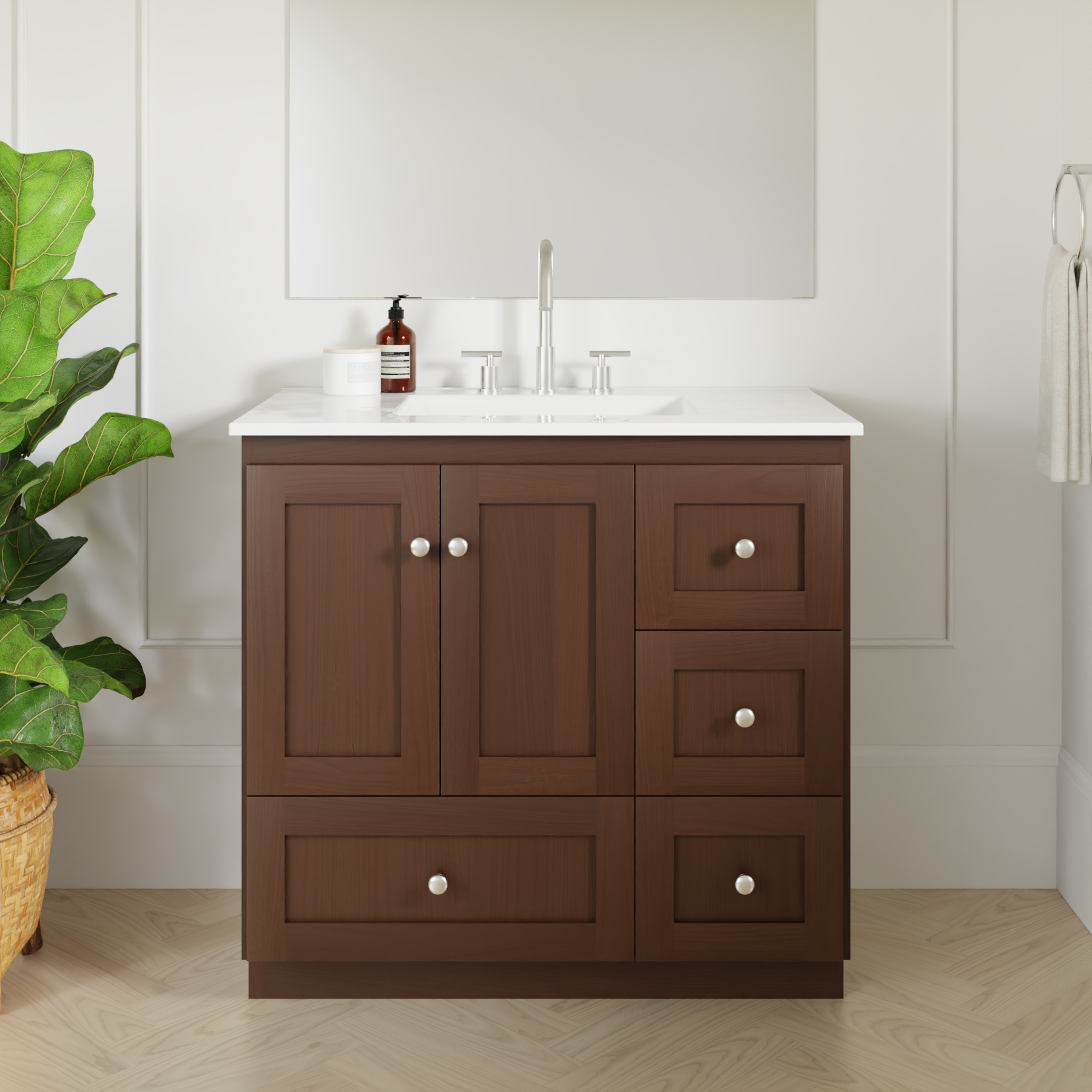 dark alder vanity