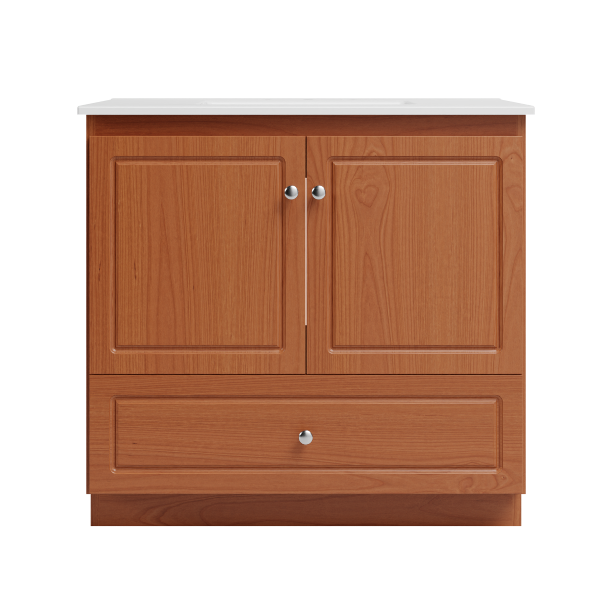 Strasser Woodenworks Ultraline 37 in. W x 22 in. D x 35 in. H Vanity with Ceramic Vanity Top in White