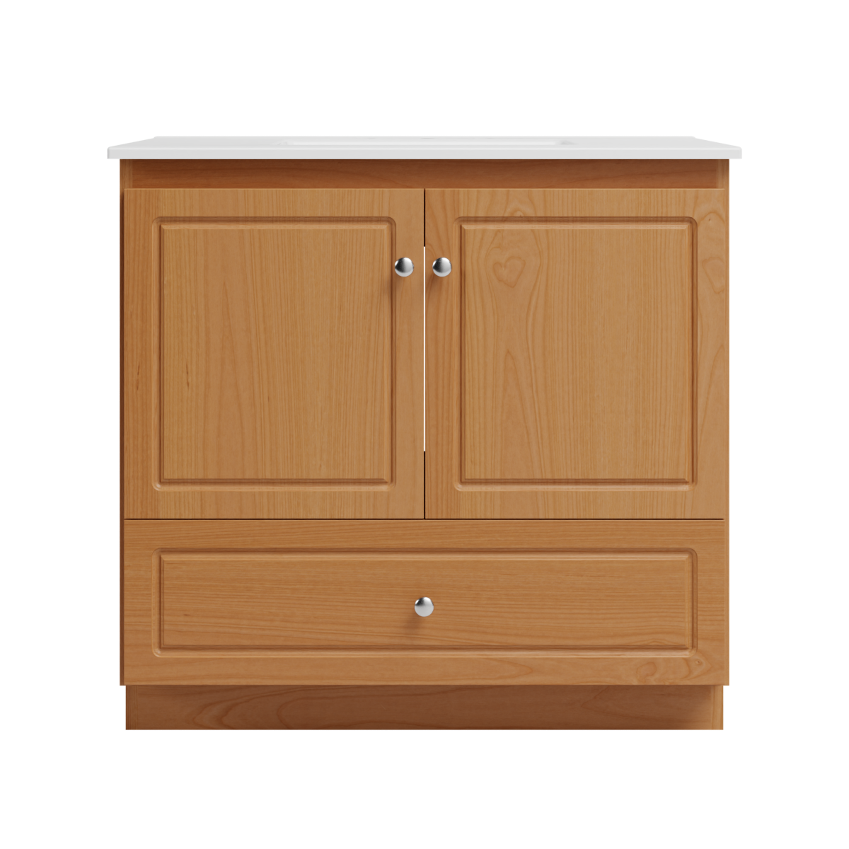 Strasser Woodenworks Ultraline 37 in. W x 22 in. D x 35 in. H Vanity with Ceramic Vanity Top in White