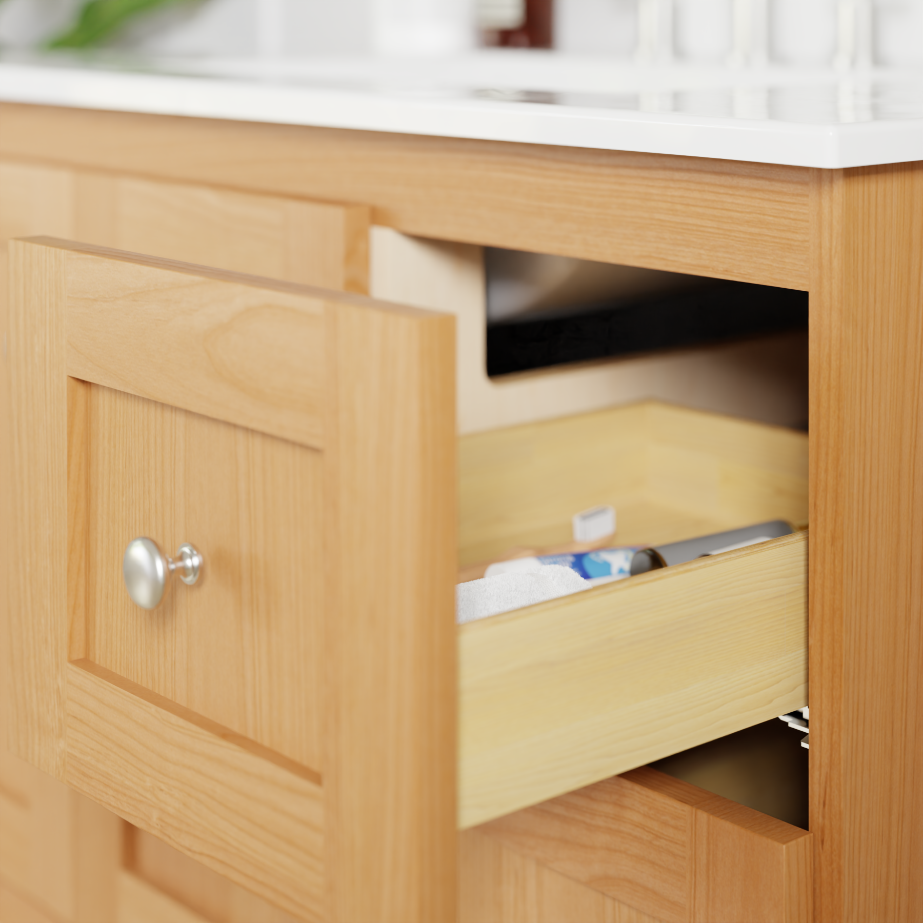natural alder vanity