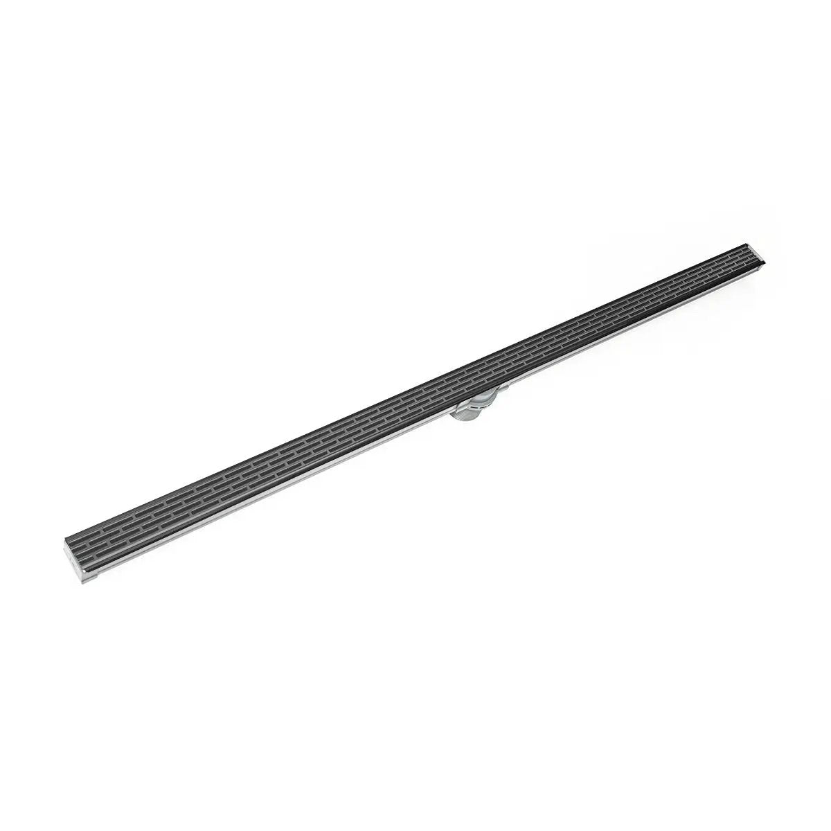 Infinity Drain 48" S-PVC Series Low Profile Complete Kit with 1 1/2" Perforated Offset Slot Grate by Infinity Drain