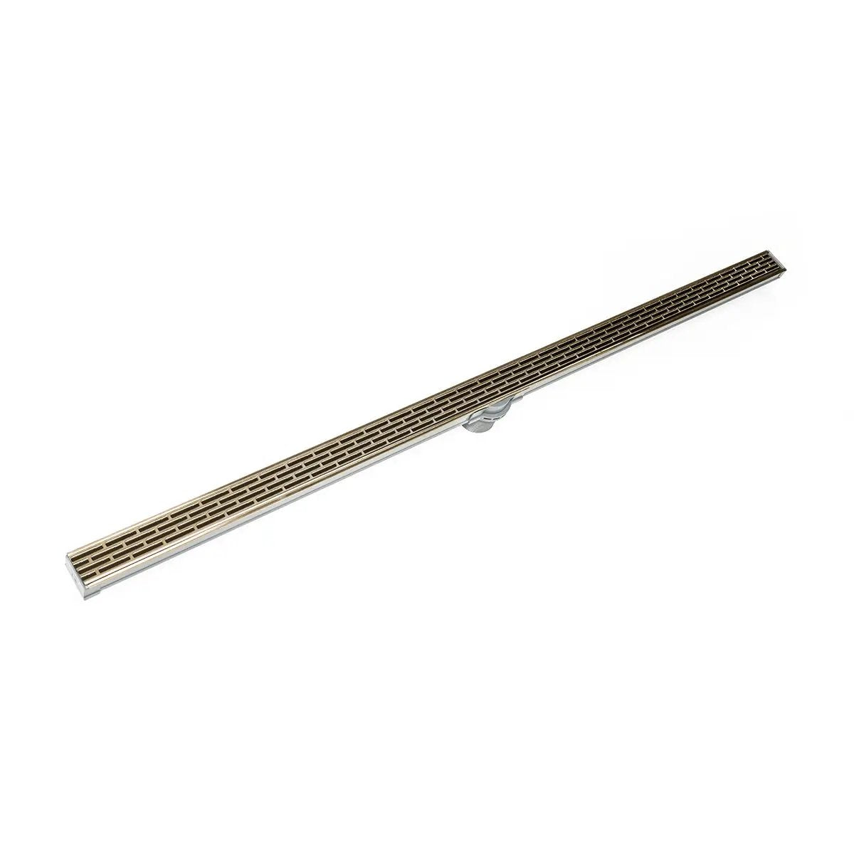 Infinity Drain 96" S-PVC Series Low Profile Complete Kit with 1 1/2" Perforated Offset Slot Grate by Infinity Drain