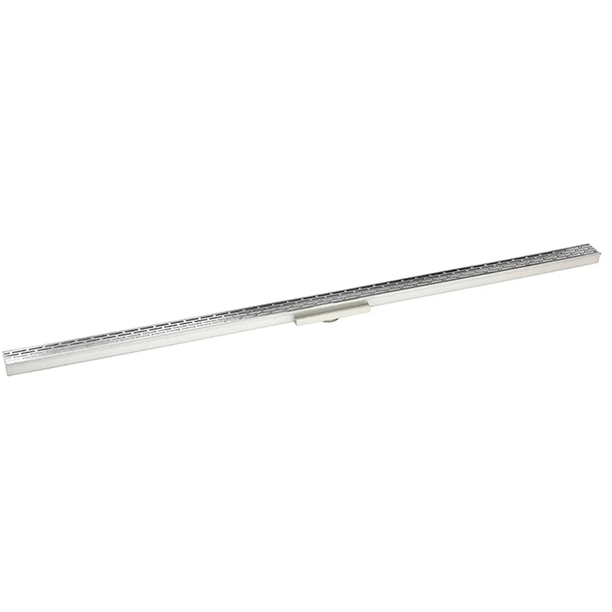 Infinity Drain 96" S-Stainless Steel Series Complete Kit with 1 1/2" Perforated Offset Slot Grate by Infinity Drain