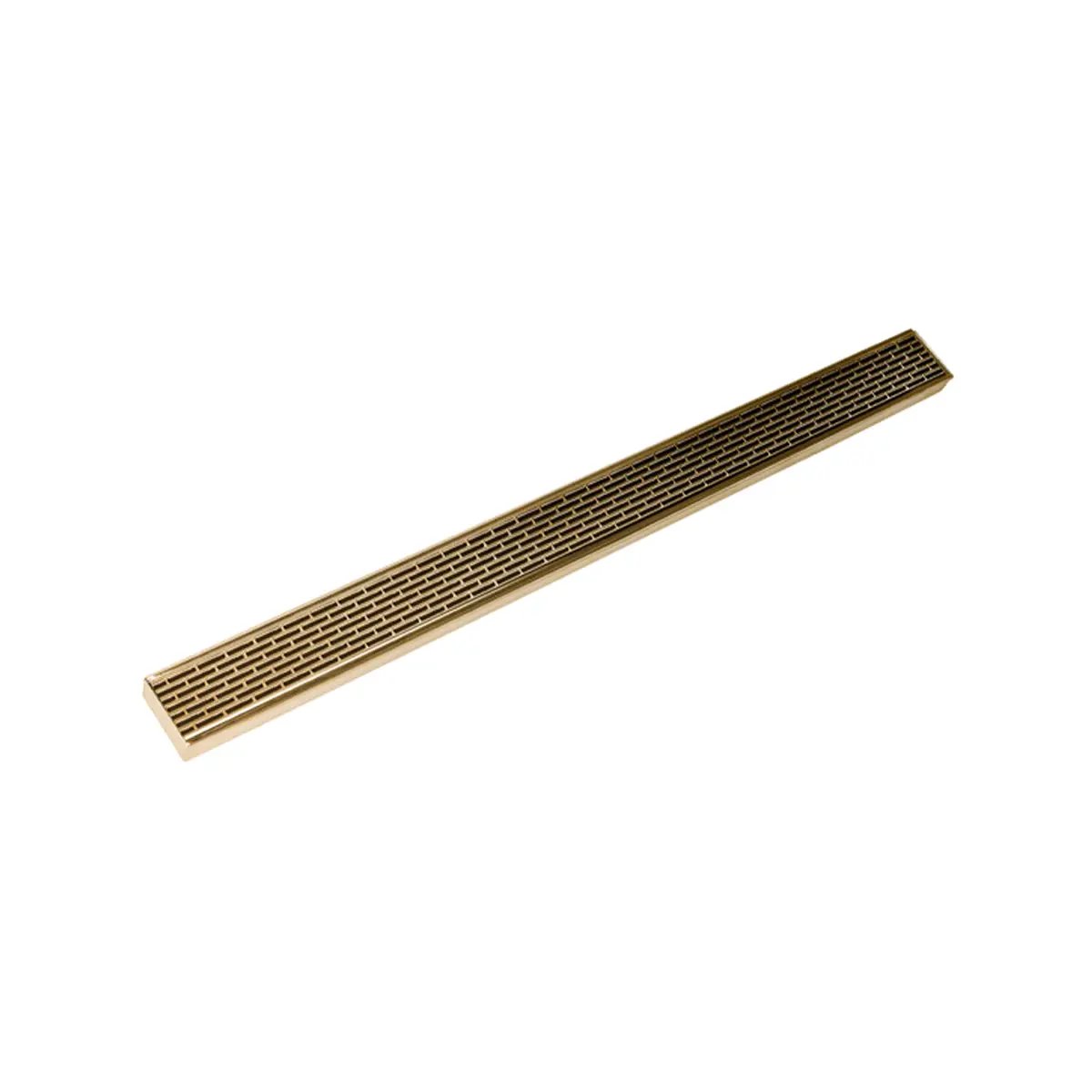 Infinity Drain 48" S-Stainless Steel Series Complete Kit with 2 1/2" Perforated Offset Slot Grate by Infinity Drain