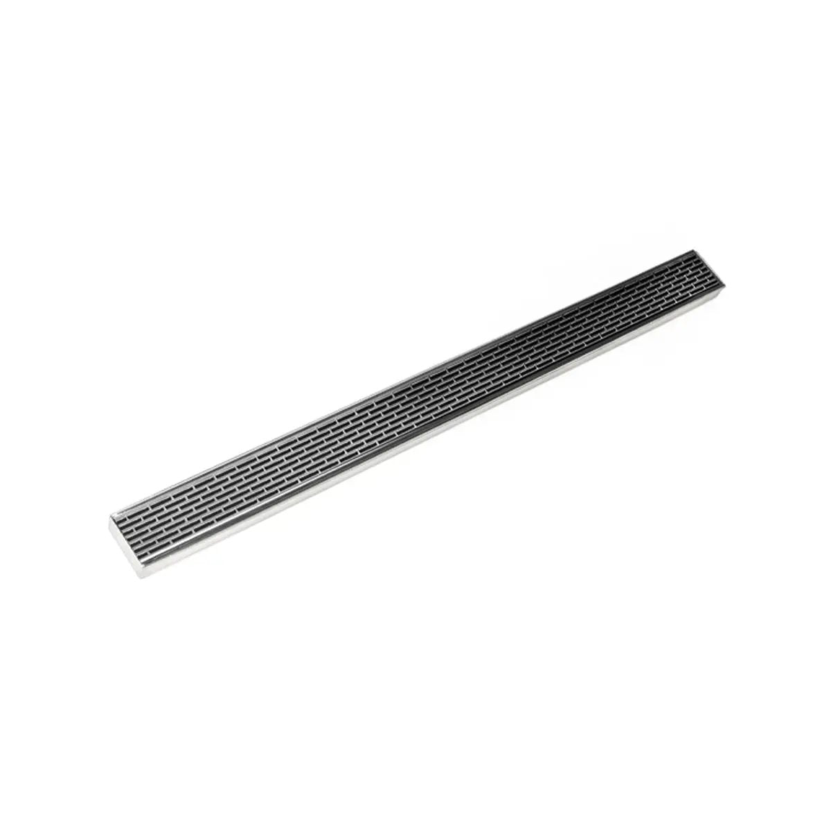 Infinity Drain 72" S-Stainless Steel Series Complete Kit with 2 1/2" Perforated Offset Slot Grate by Infinity Drain