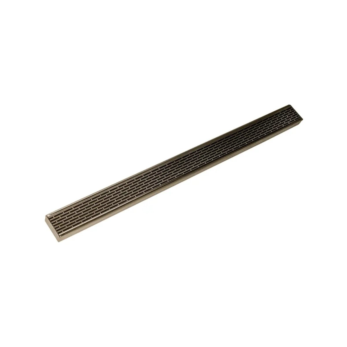 Infinity Drain 96" S-Stainless Steel Series Complete Kit with 2 1/2" Perforated Offset Slot Grate by Infinity Drain