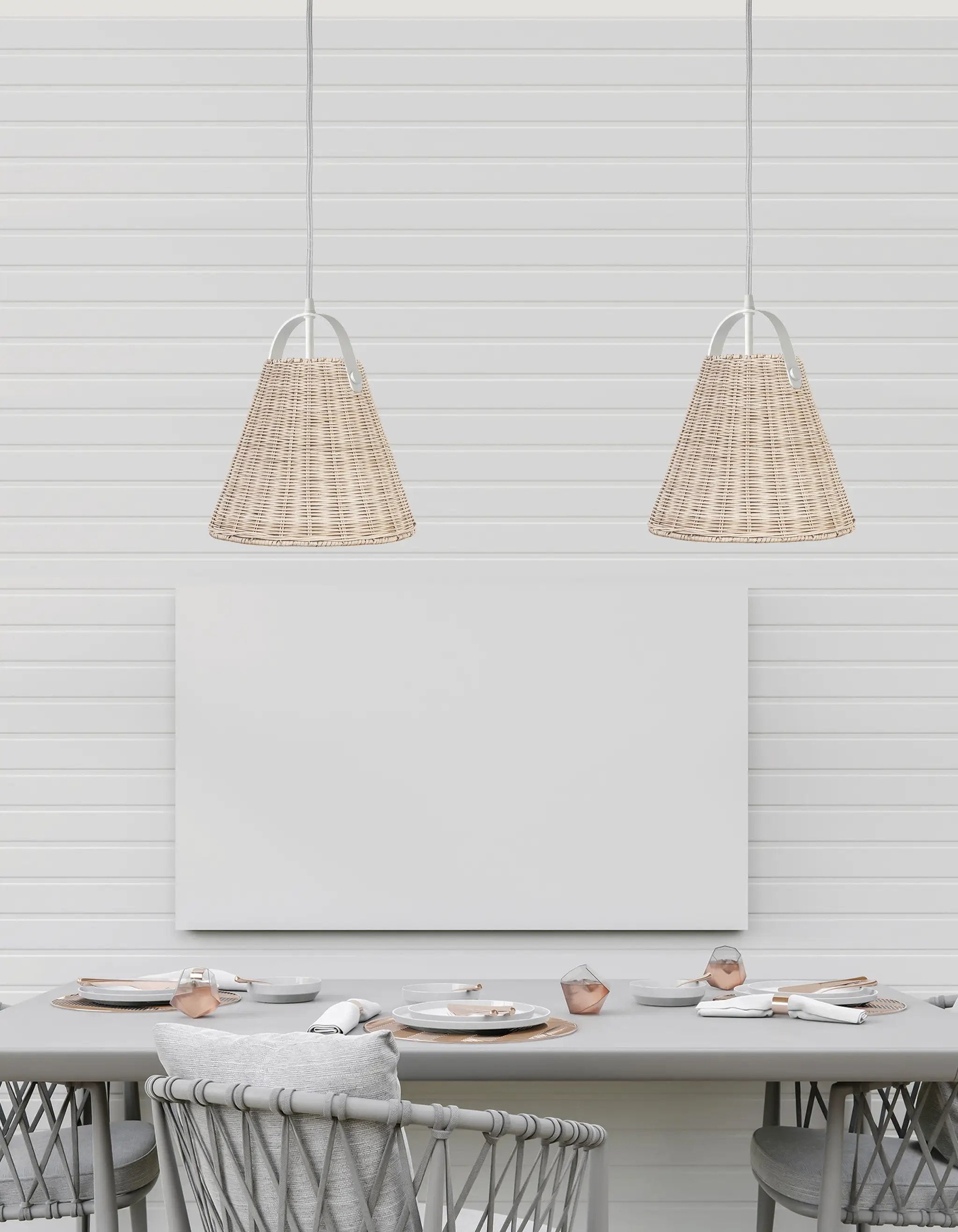 matte white pendants