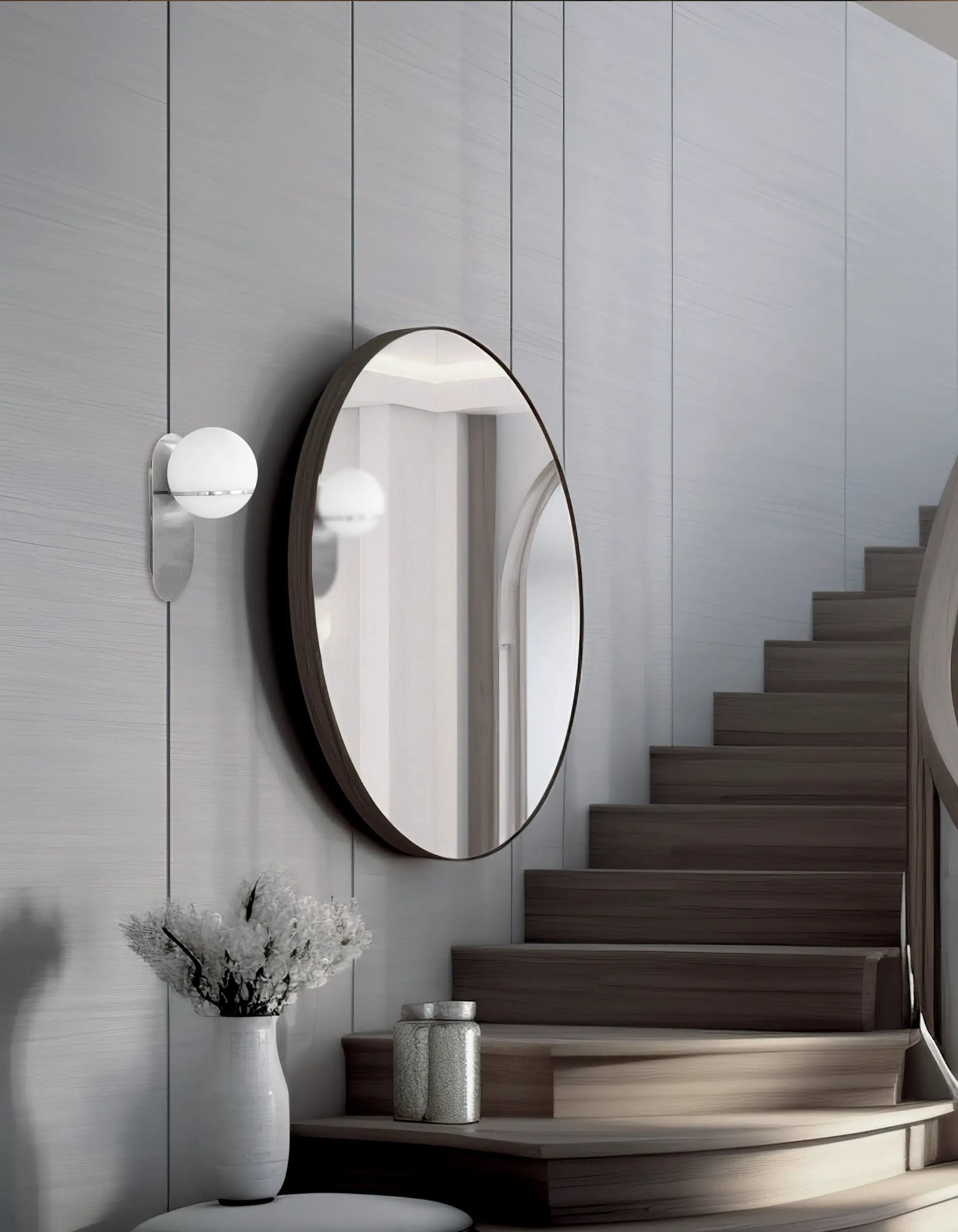 polished chrome wall mount