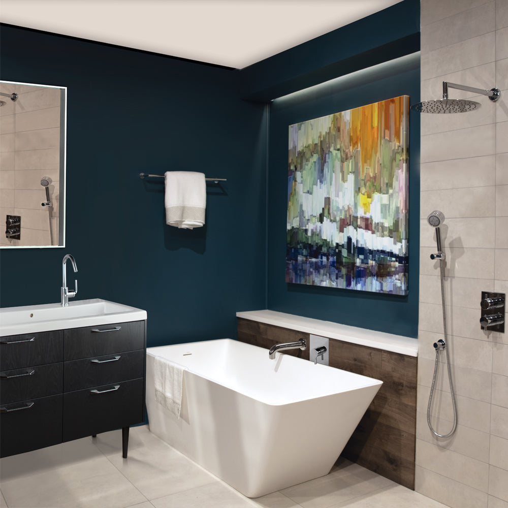 polished chrome shower trim