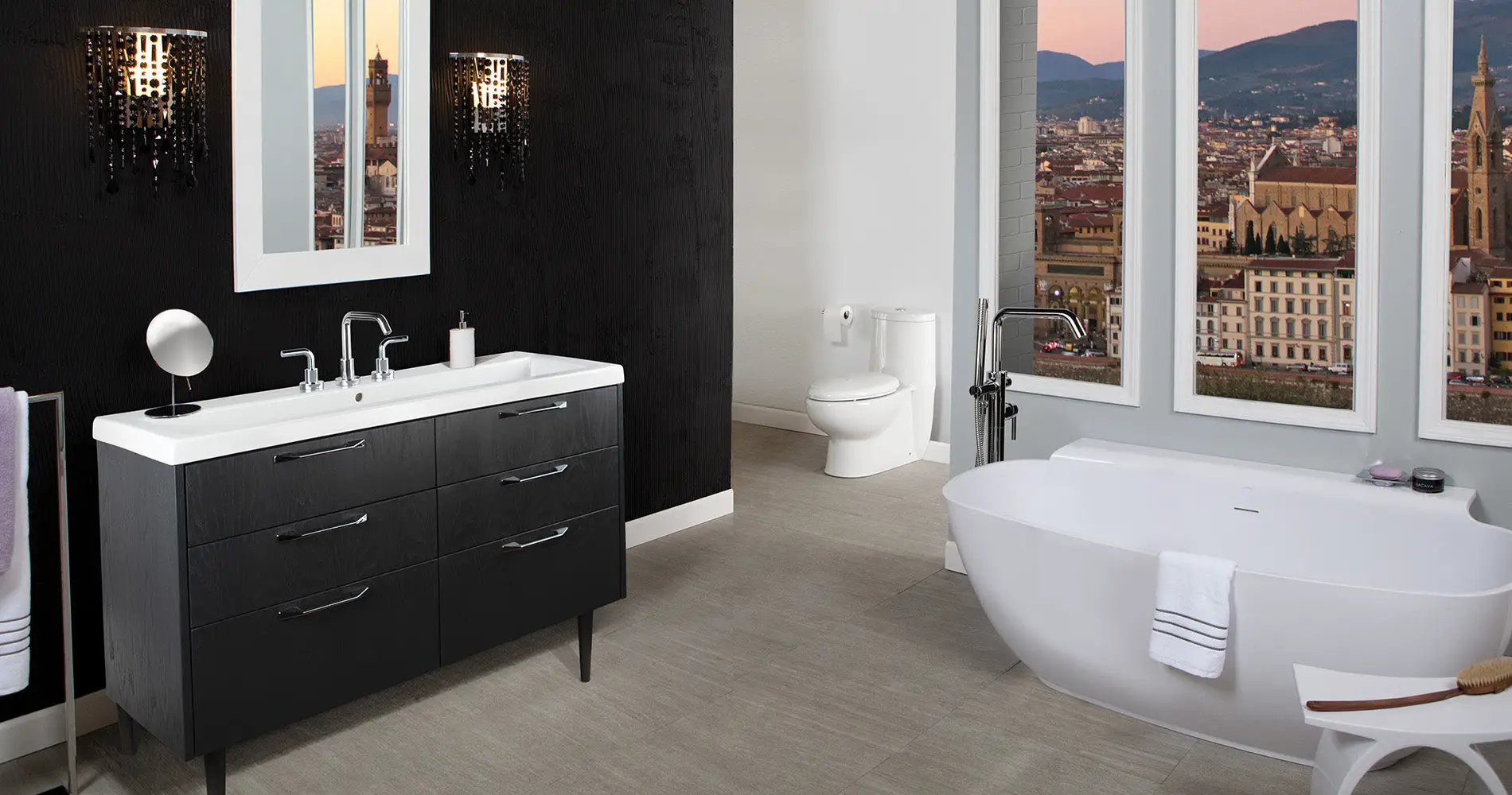 ash gray vanity