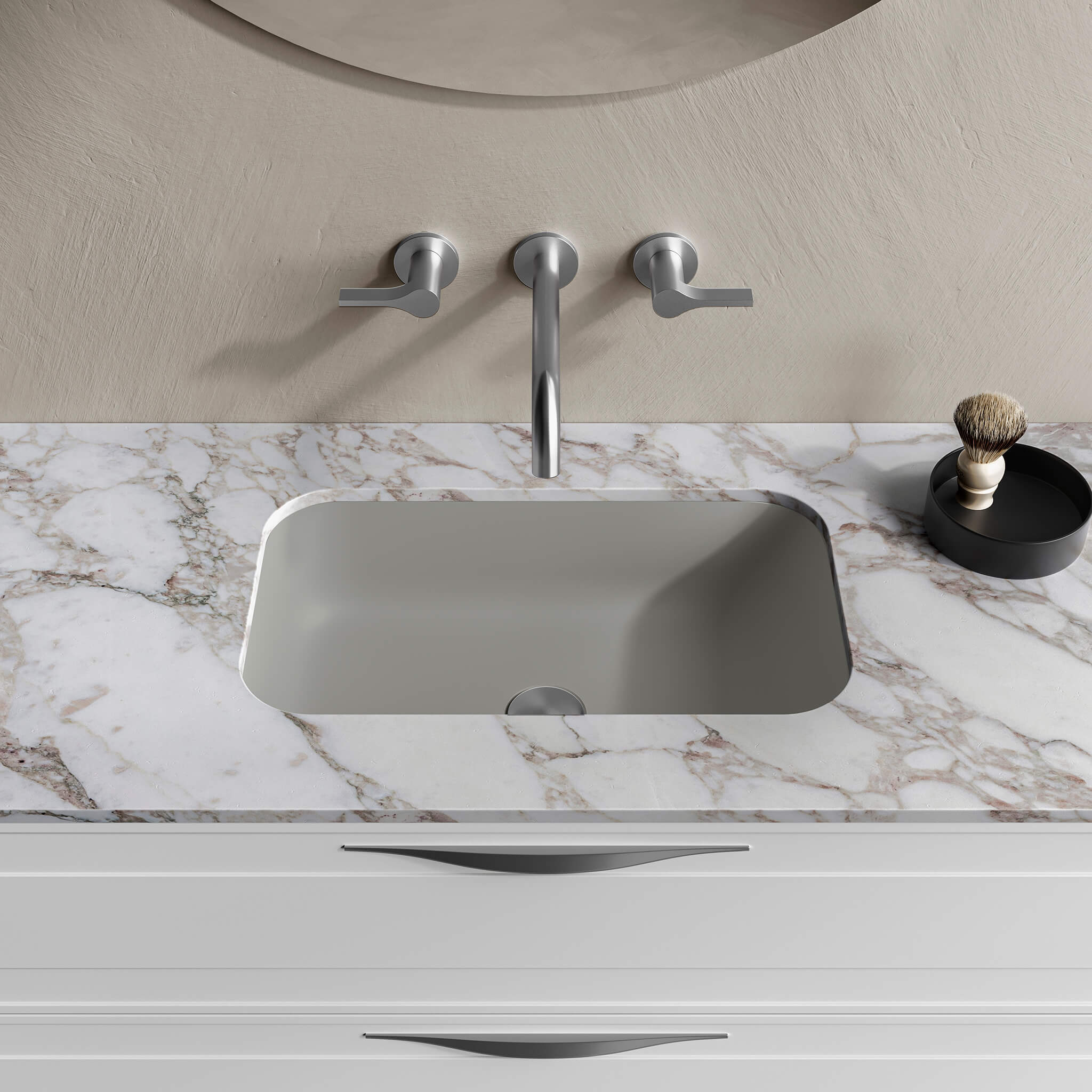 grey matte sink