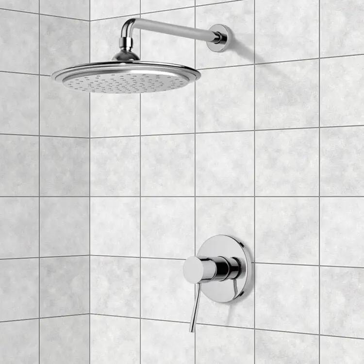 chrome shower head