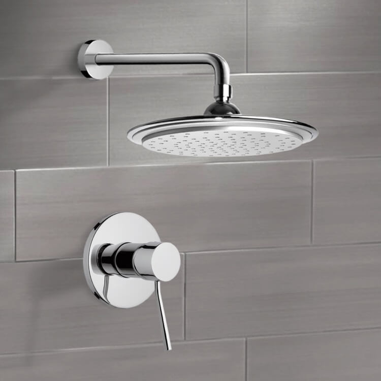 chrome shower head