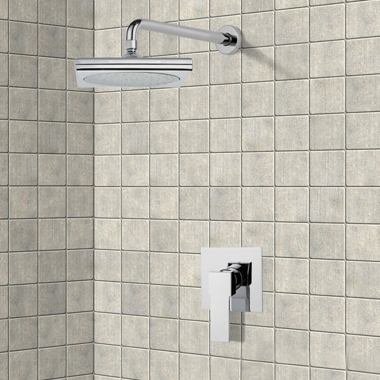 chrome shower head