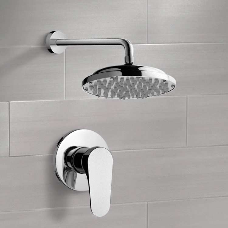 chrome shower head