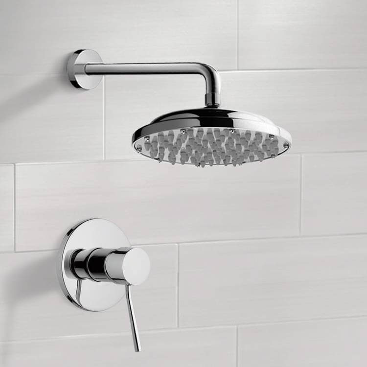 chrome shower head