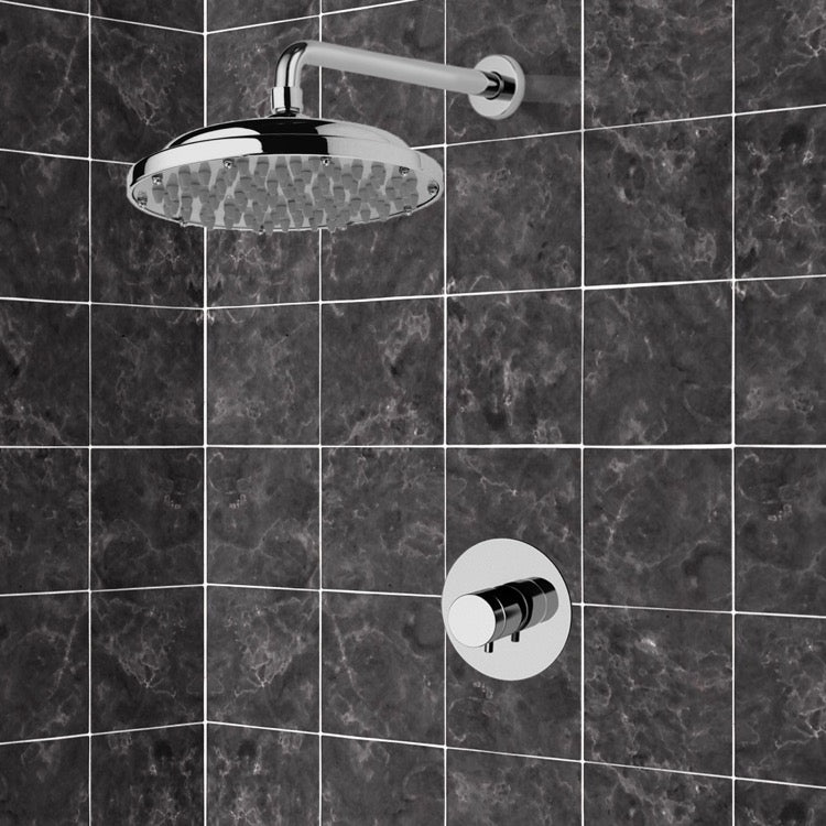 chrome shower head