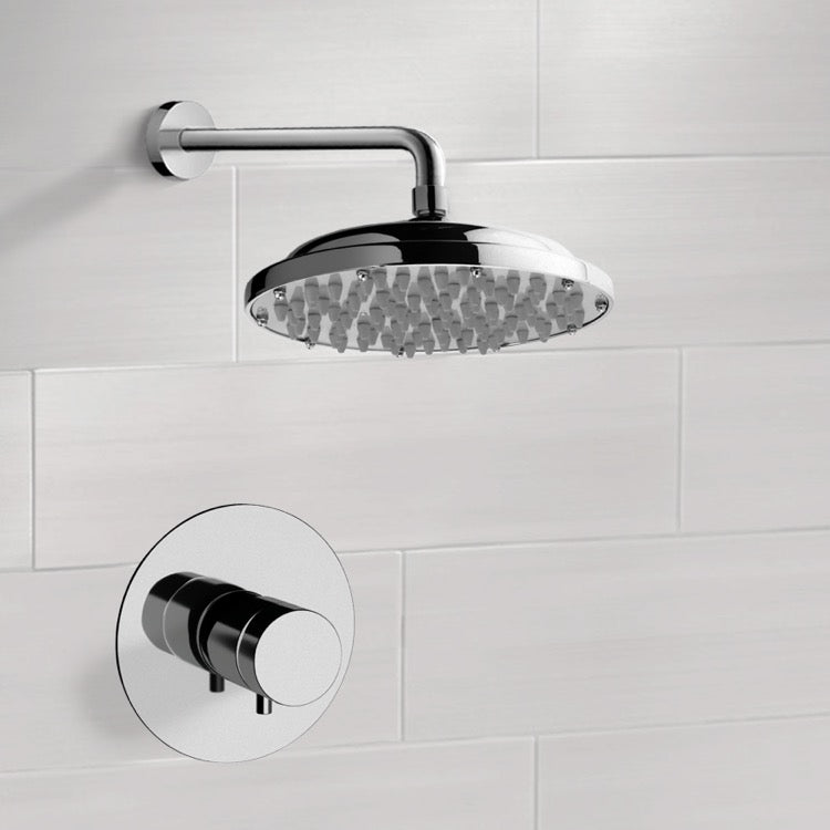 chrome shower head
