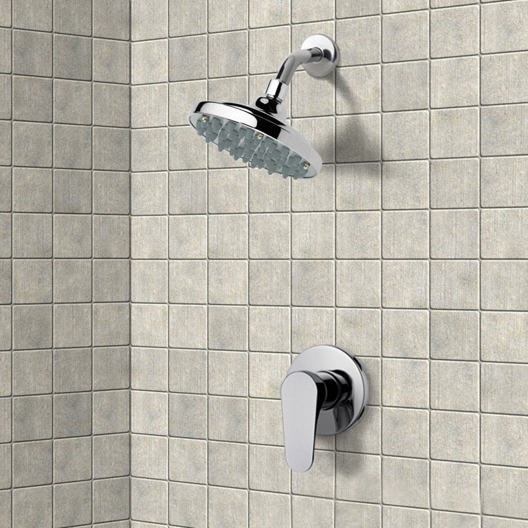chrome shower head