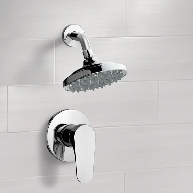 chrome shower head