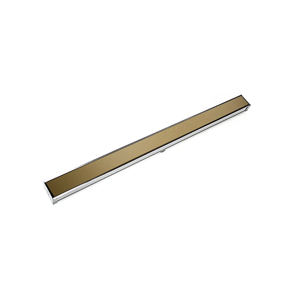 Infinity Drain 48" S-Stainless Steel Series Complete Kit with 2 1/2" Solid Grate by Infinity Drain